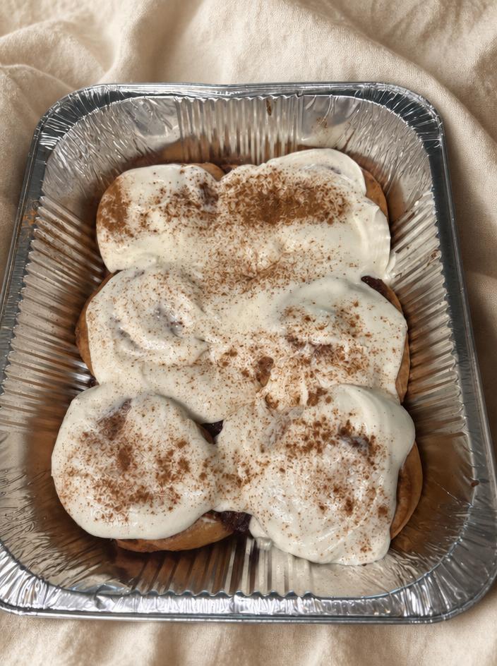12 Cinnamon Rolls with cream cheese frosting